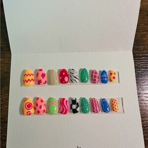 Colorful Press-On Nail Set
